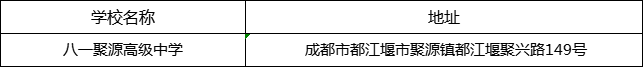 成都市八一聚源高級(jí)中學(xué)地址在哪里？