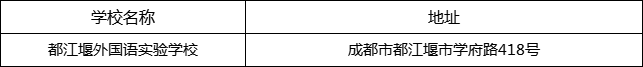成都市都江堰外國(guó)語(yǔ)實(shí)驗(yàn)學(xué)校地址在哪里？