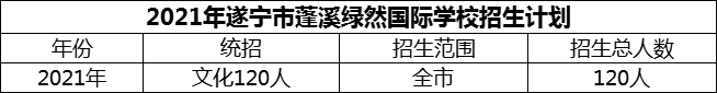 2024年遂寧市蓬溪綠然國際學(xué)校招生計(jì)劃是多少？