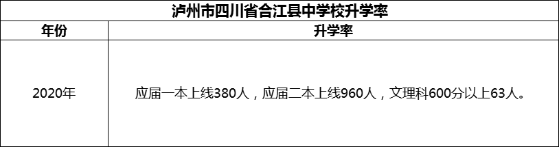 2024年瀘州市四川省合江縣中學校升學率怎么樣？