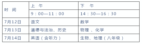 2021廣安中考時間安排是怎么樣的？