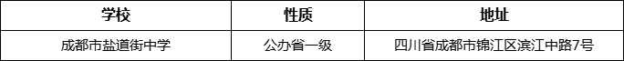 成都市鹽道街中學(xué)詳細(xì)地址、在哪里？