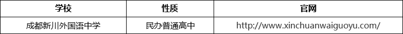 成都市成都新川外國語中學官網(wǎng)、網(wǎng)址、官方網(wǎng)站